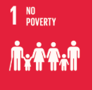 The image reads 1: No Poverty. There are 4 adults and two children holding hands.